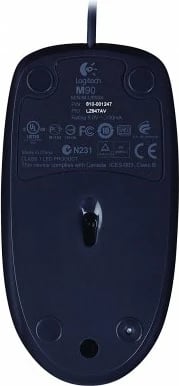 Maus Logitech M90 - USB, e zezë