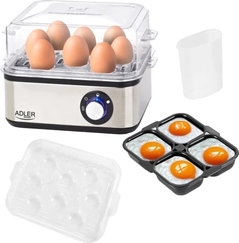 Zierëse vezësh, Adler, AD 4486, deri 8 vezë, 500W max 800W, metal, argjendtë