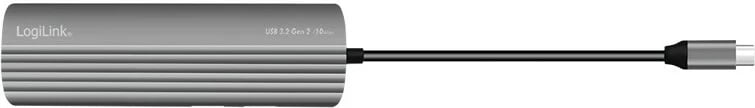 Hub USB-C LogiLink UA0415, 2x USB-A, 8x USB-C, PD 100W, Argjend