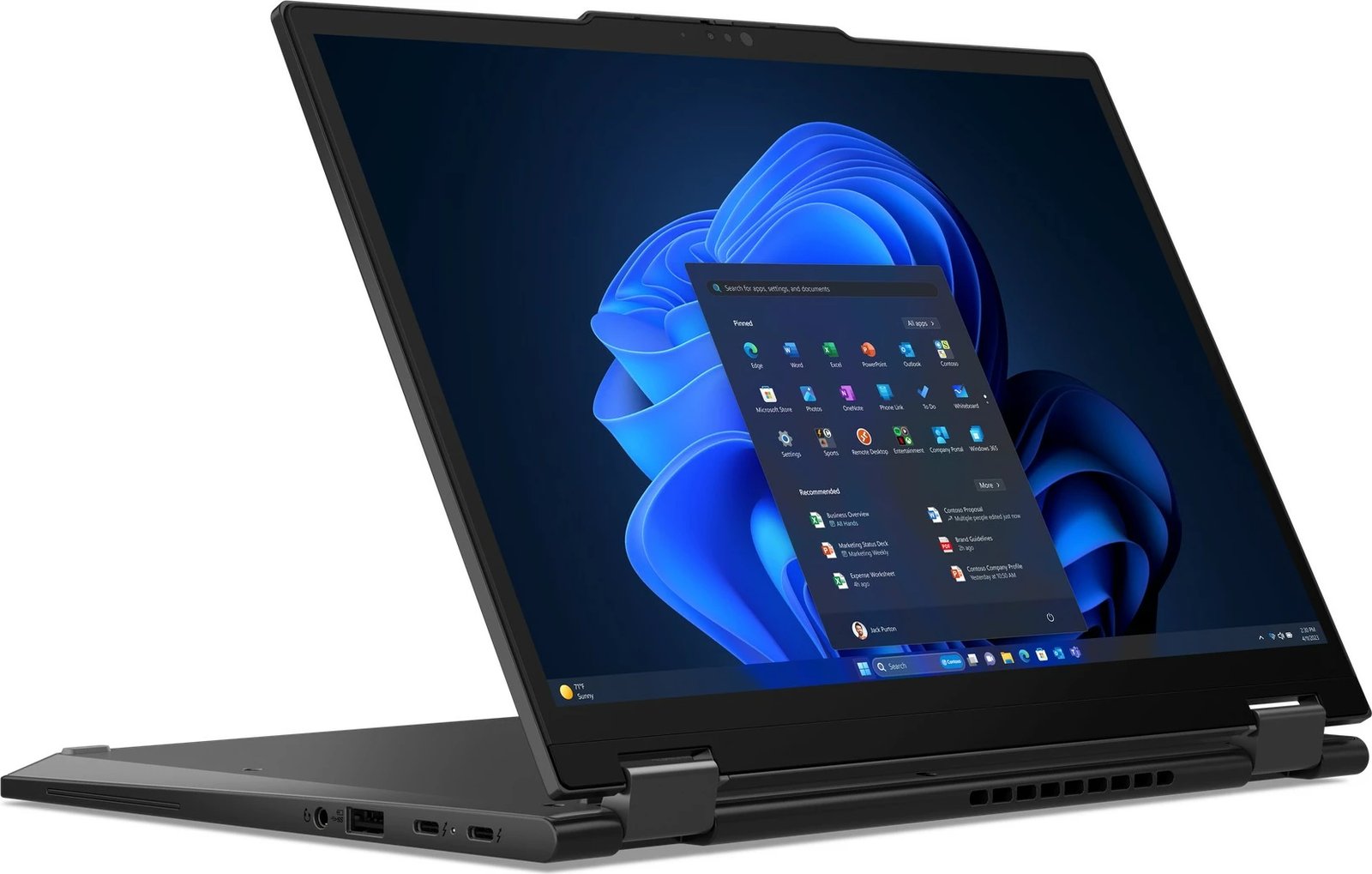 Kompjuter Lenovo ThinkPad X13 2in1 G5, Ultra7 155U, 16GB RAM, 512GB SSD, 13.3 inç, e zezë