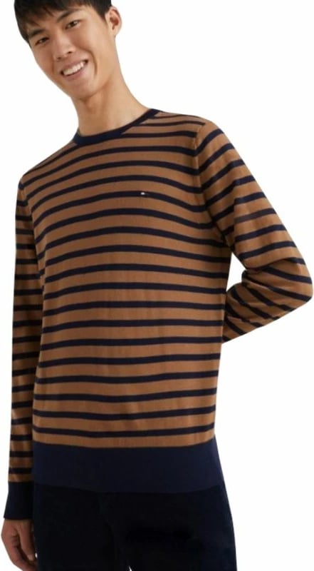 Xhemper për meshkuj Tommy Hilfiger, ngjyrë kafe dhe e zezë