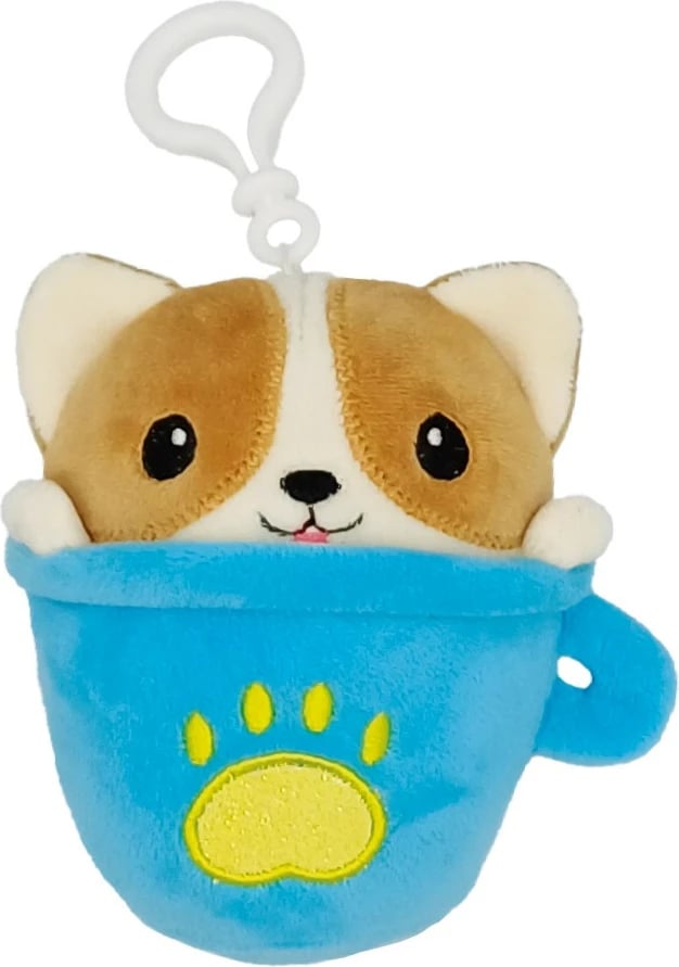 Set brelokë plushi Stnux Animal Mug, 9 copë, shumëngjyrësh