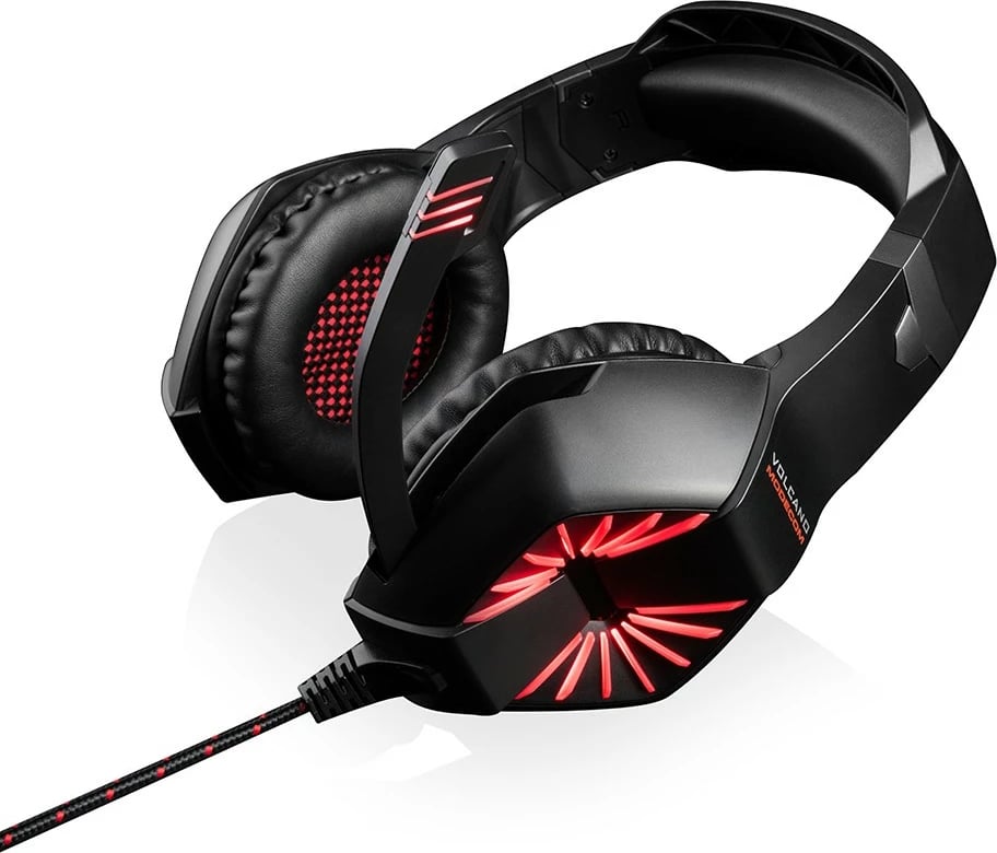 Kufje gaming MODECOM Volcano MC-839 Sword me mikrofon, LED, të zeza