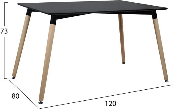 Set tavoline ngrënieje 5 pjesë me tavolinë dhe 4 karrige FH102224 120x80x73 cm