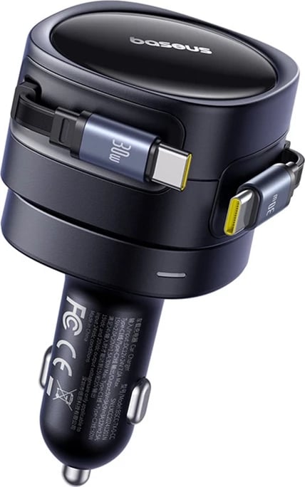 Karikues veture Baseus Enjoyment Max me 2 kabllo USB-C, 60W, Zi