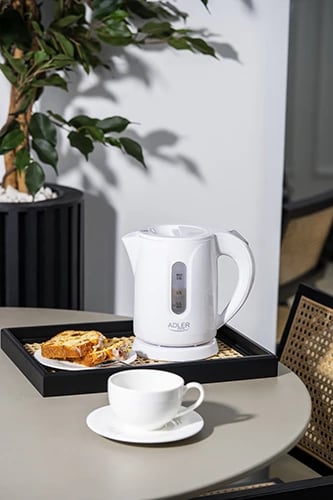 Çajnik elektrik Adler AD 1371 0.8 L 850 W plastik i bardhë