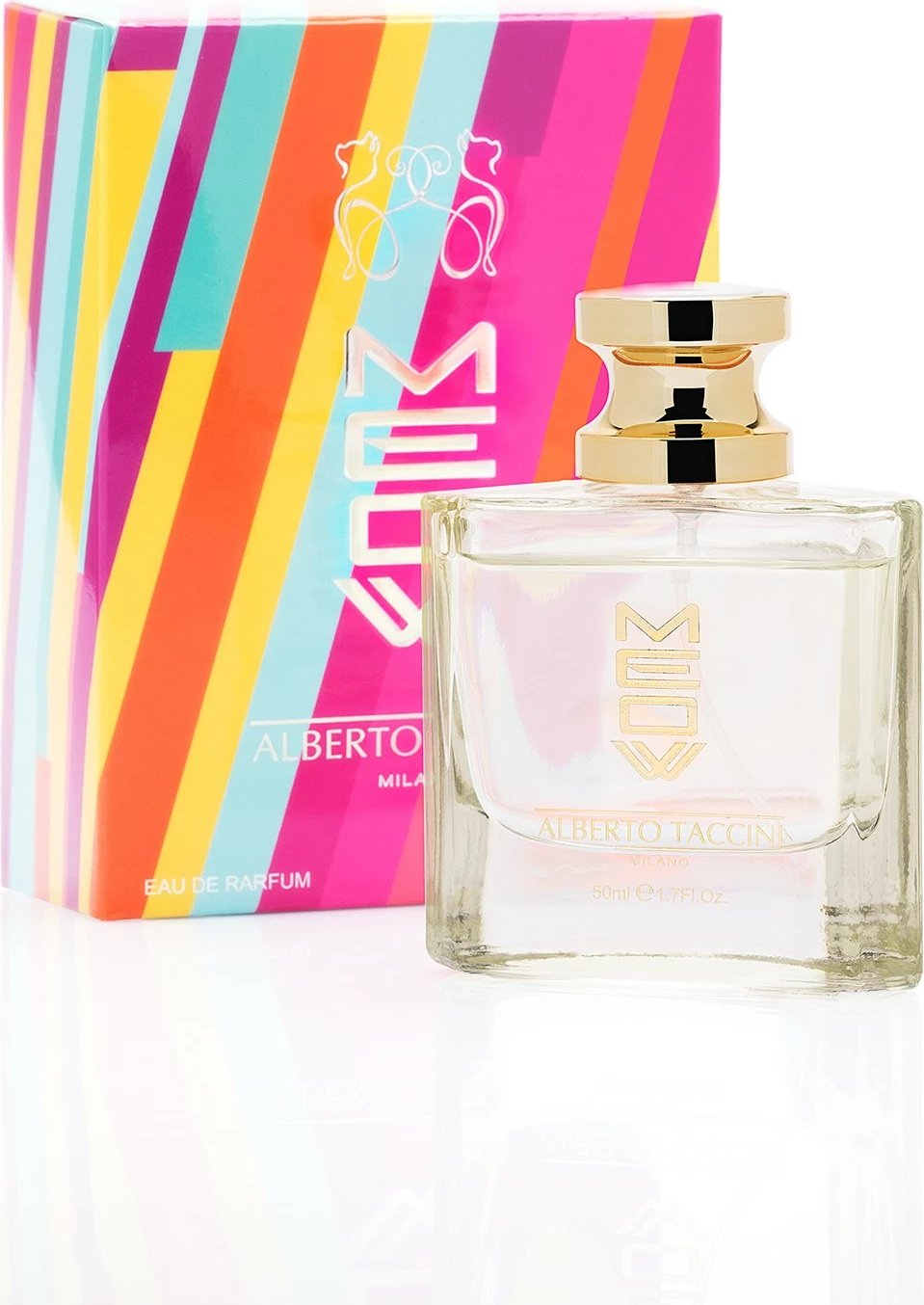 Parfum për gra Meow, ngjyrë ari, 50ml