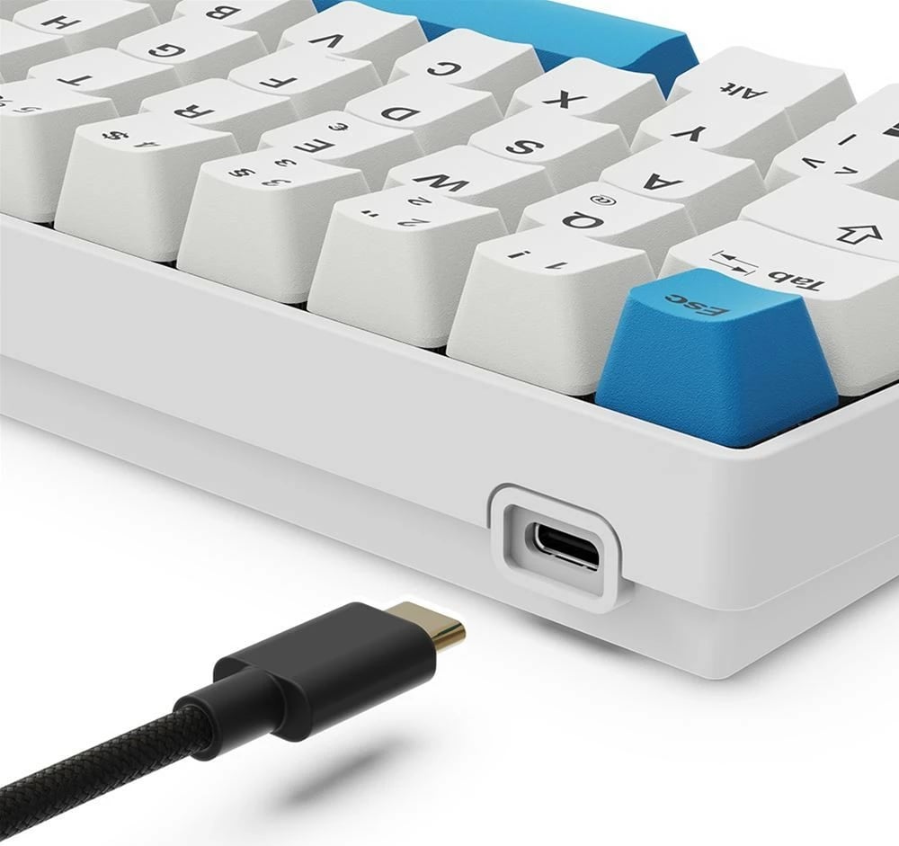 Tastierë gaming Sharkoon Skiller SGK50S4 Gen2, PBT, DE, RGB, e bardhë/blu Tastierë gaming Sharkoon Skiller SGK50S4 Gen2, PBT, DE, RGB, e bardhë/blu