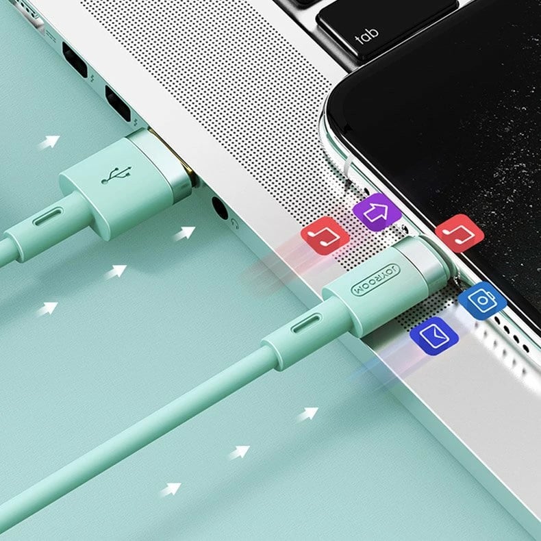 Kabllo Joyroom S-1224N2, USB-A në Lightning, 1.2m, 2.4A, e zezë