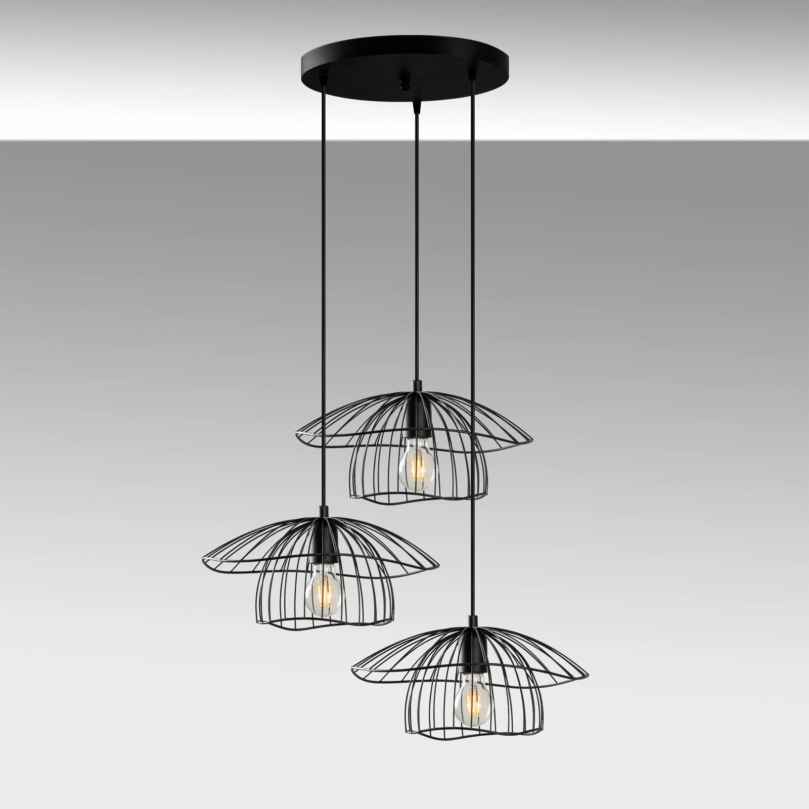 Llambë tavani Opviq, Mantar - 6500 - S - 1, metalike, e zezë