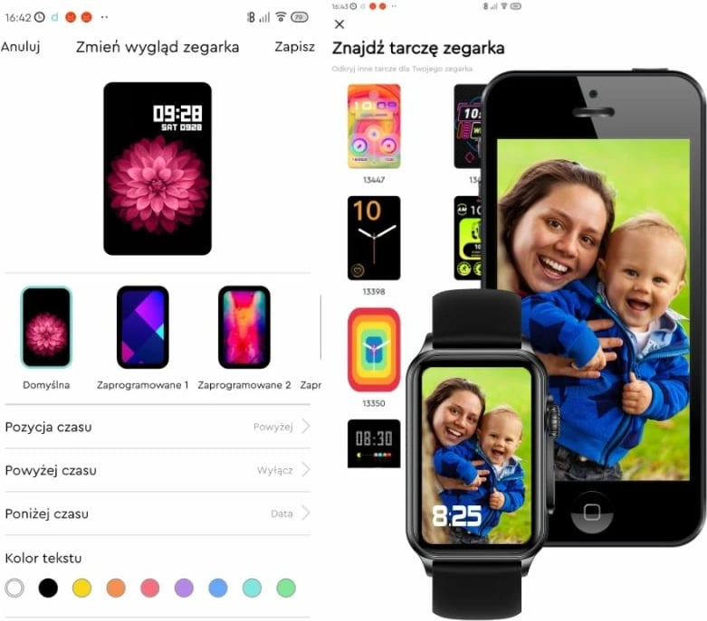 Smartwatch për femra Rubicon, zi/kaltër e errët