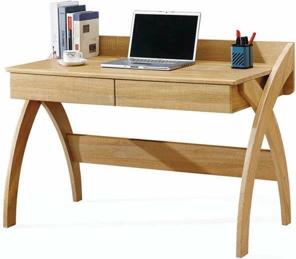 Tavolinë kompjuteri nextdeco me 2 sirtarë, H84x120x60cm, kafe