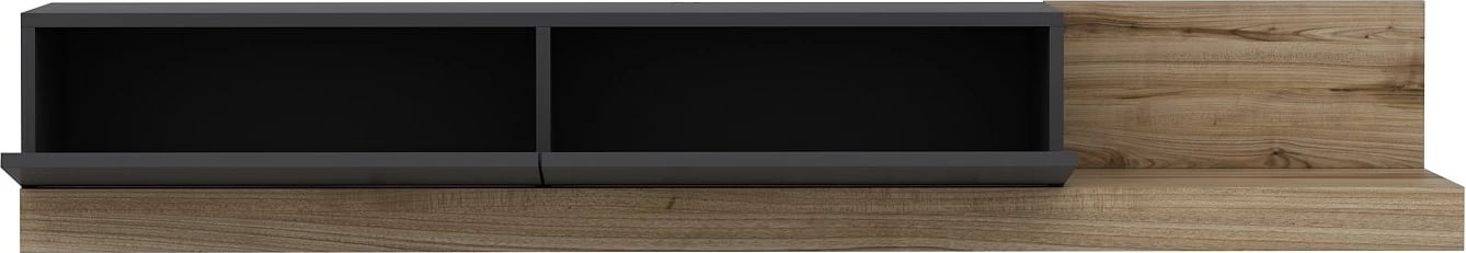 Komodë TV Skye Decor, ngjyrë antracit dhe arre, Majör