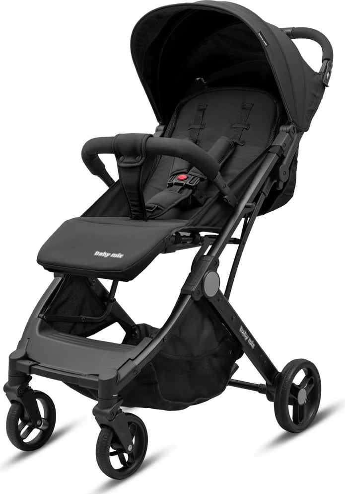 Karrocë golf, Baby Mix, Bimelo, alumini, palosje me një dorë, deri 22 kg, 7.4 kg, me mbulesë këmbësh, e zezë