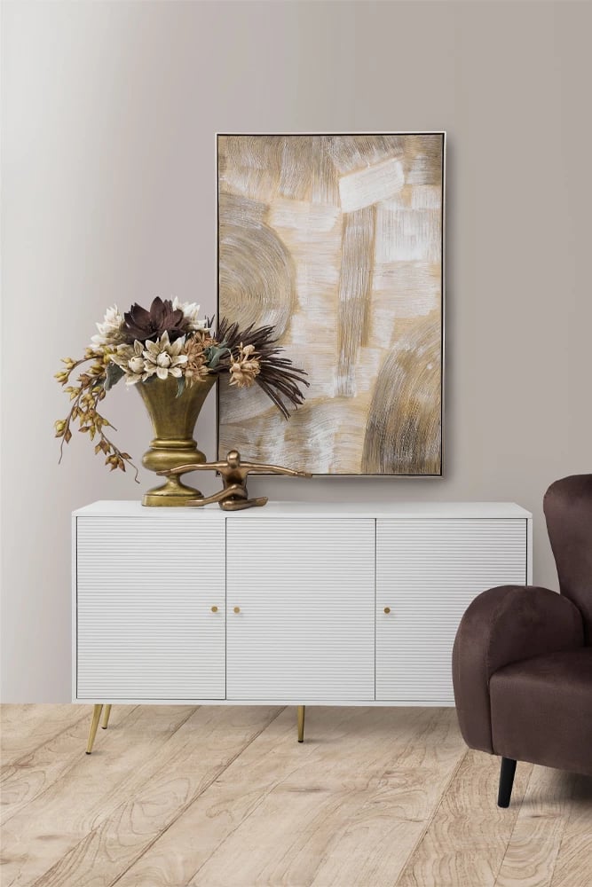 Pikturë dekorative Subversive, kanavacë, 80x120x4cm, ngjyrë shampanjë