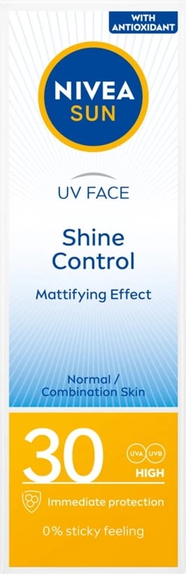 Krem fytyre matifikues Nivea Sun UV Face Shine Control SPF30 për femra, 50ml