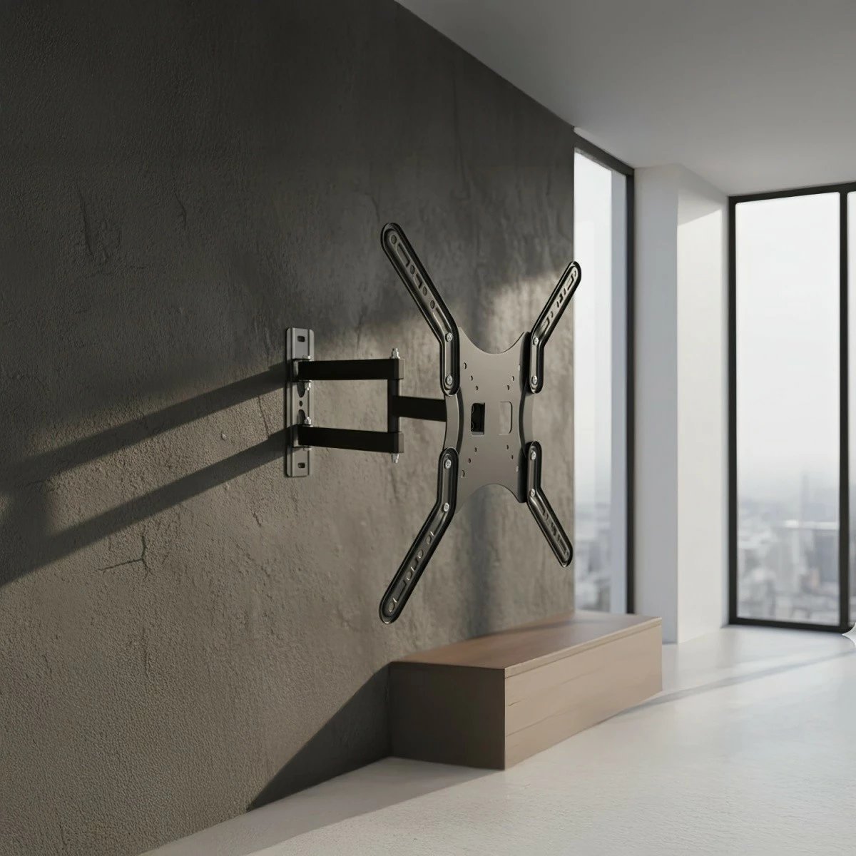 Mbajtës muri për TV/monitor Maclean MC-759 13-60\", deri 30 kg, VESA 400x400, i zi