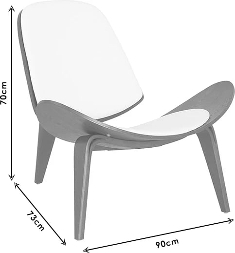 Fotelje Vilma, PU i zi, dru arre, 90x73x75cm