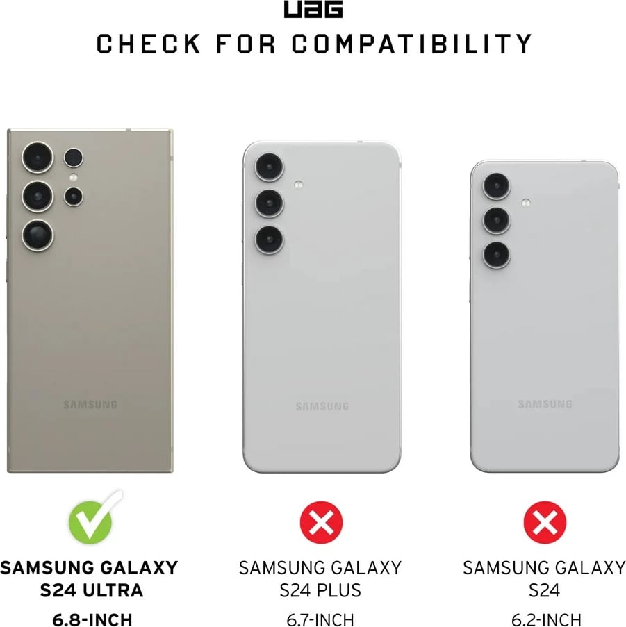 Mbështjellës Urban Armor Gear Plyo PRO për Samsung, 6.8", TPU, Olive/Transparent