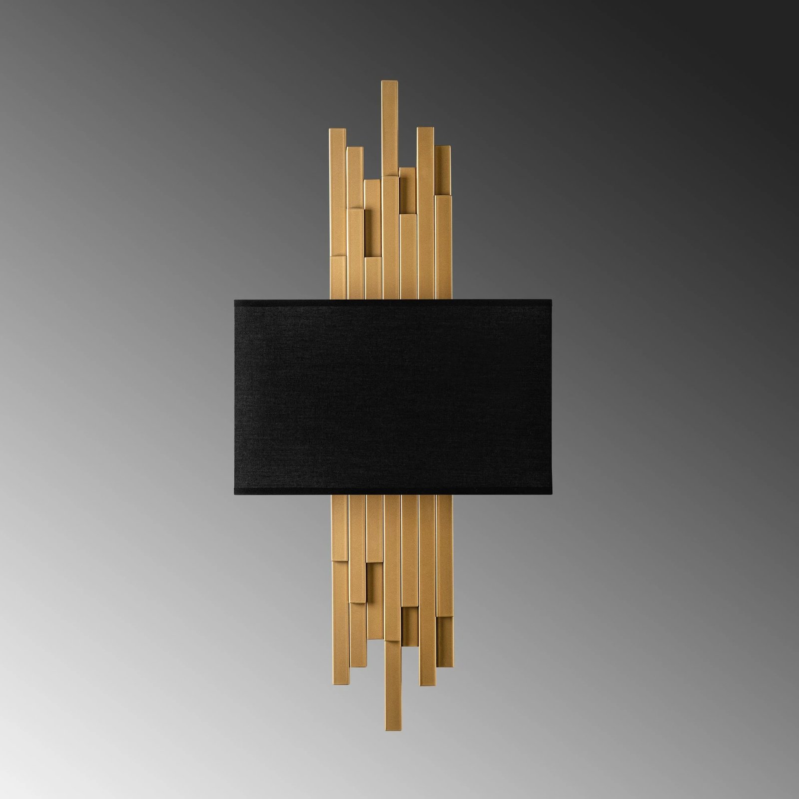 Llambë muri Opviq, Axıs - 15114, metal dhe tekstil, ngjyrë ari dhe e zezë