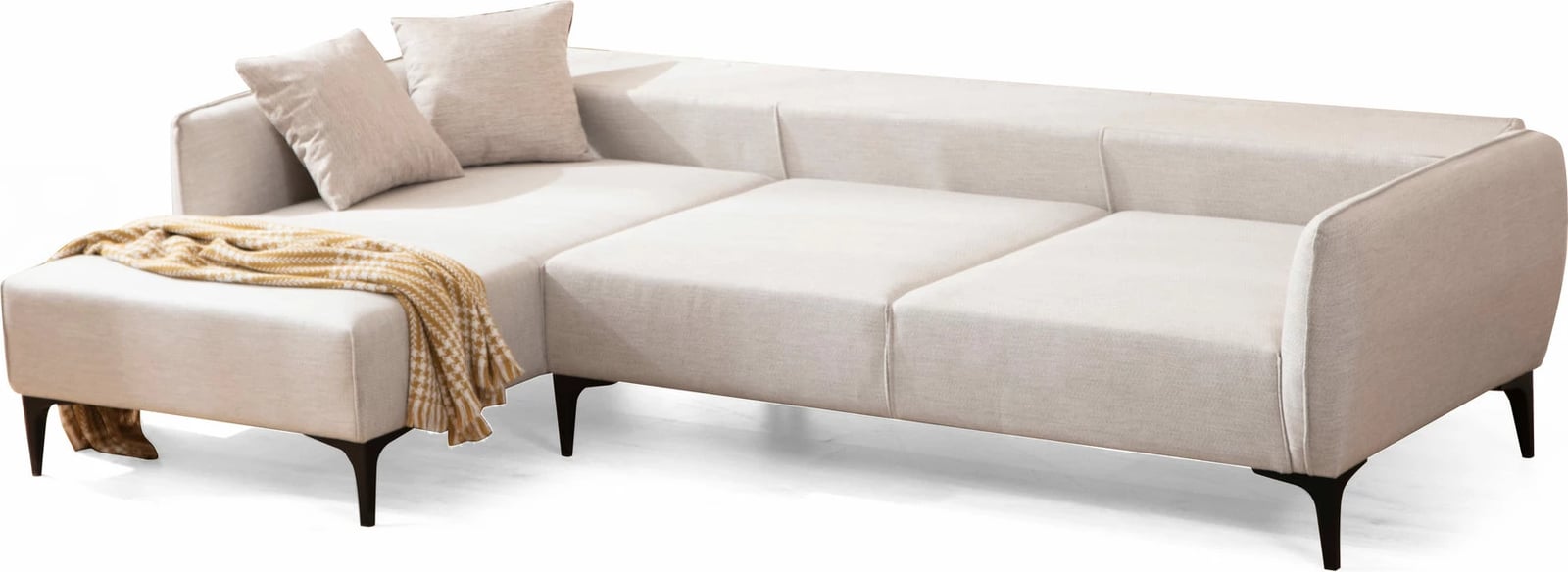 Kënd-sofë Atelier del Sofa, Belissimo, kënd i majtë, ngjyrë e bardhë e çelët