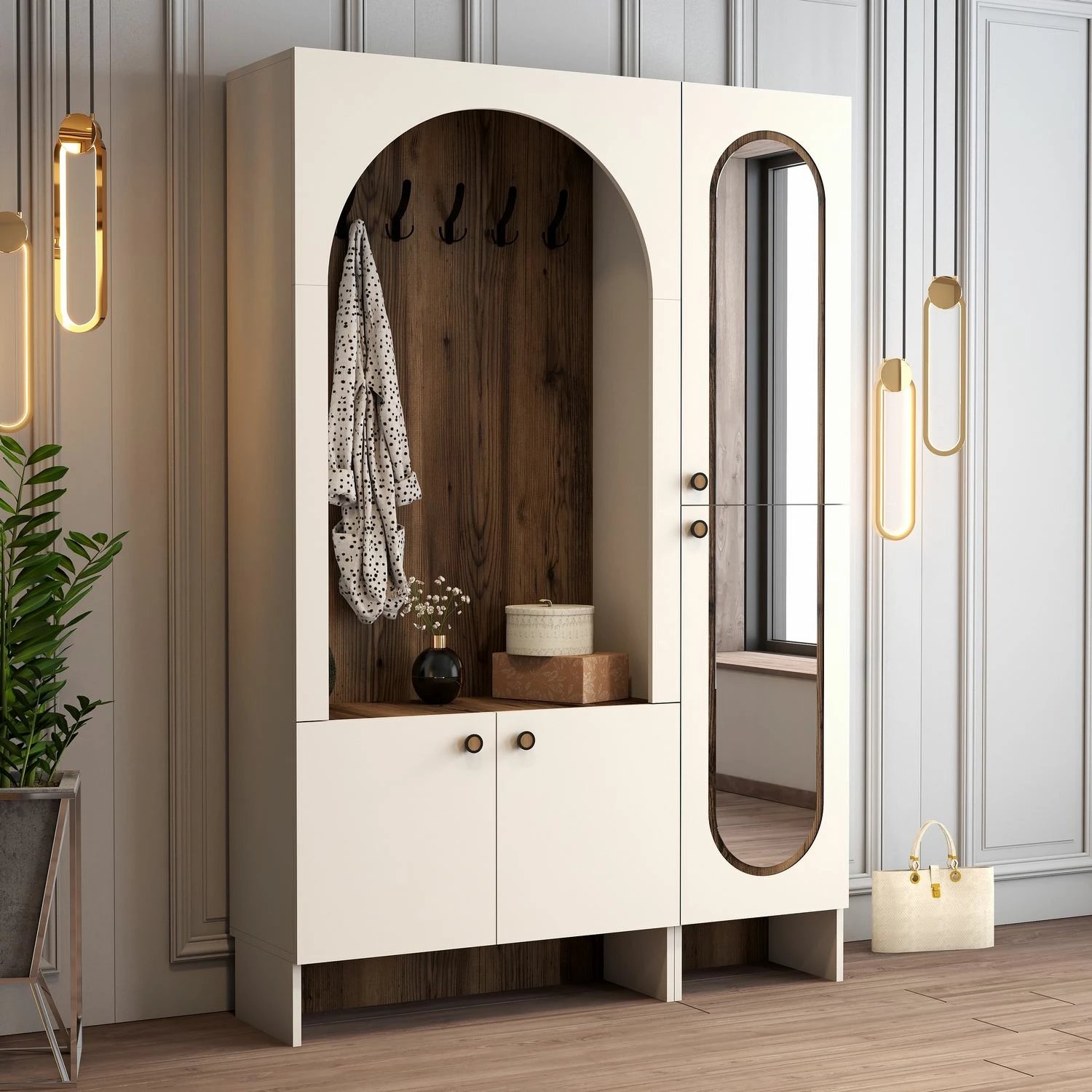 Stendë për korridor Skye Decor, Palermo Km, krem dhe arre