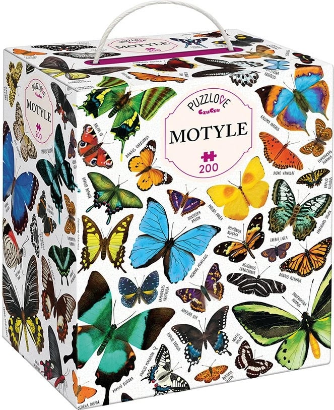 Puzzle CzuCzu Puzzlove Butterflies 200 pjesë, shumëngjyrëshe