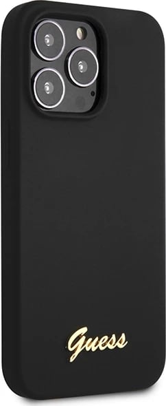 Mbështjellës Guess GUHCP13XLSLMGBK për iPhone 13 Pro Max 6.7", silikon, i zi Mbështjellës Guess GUHCP13XLSLMGBK për iPhone 13 Pro Max 6.7", silikon, i zi