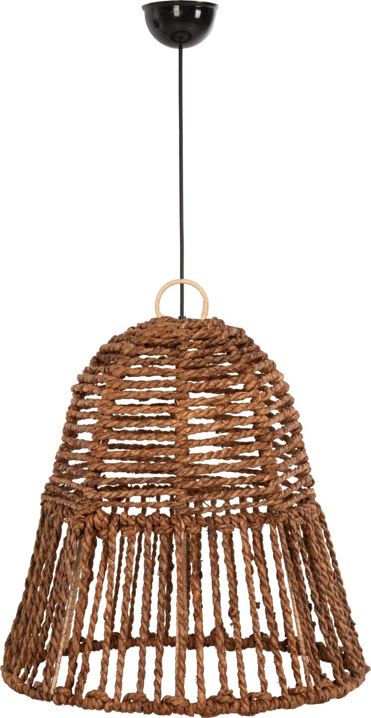 Llambë varëse tavani, fibra peme banane të thata, ngjyrë kafe, FH7858, Φ41x41-136H cm