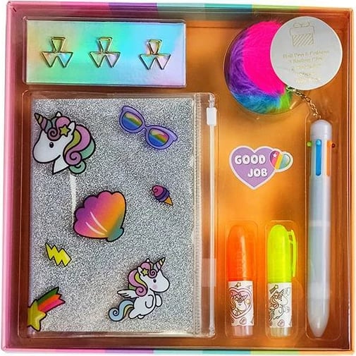 Set shkrimi Unicorn NEXT 11 pjesë në kuti dhurate