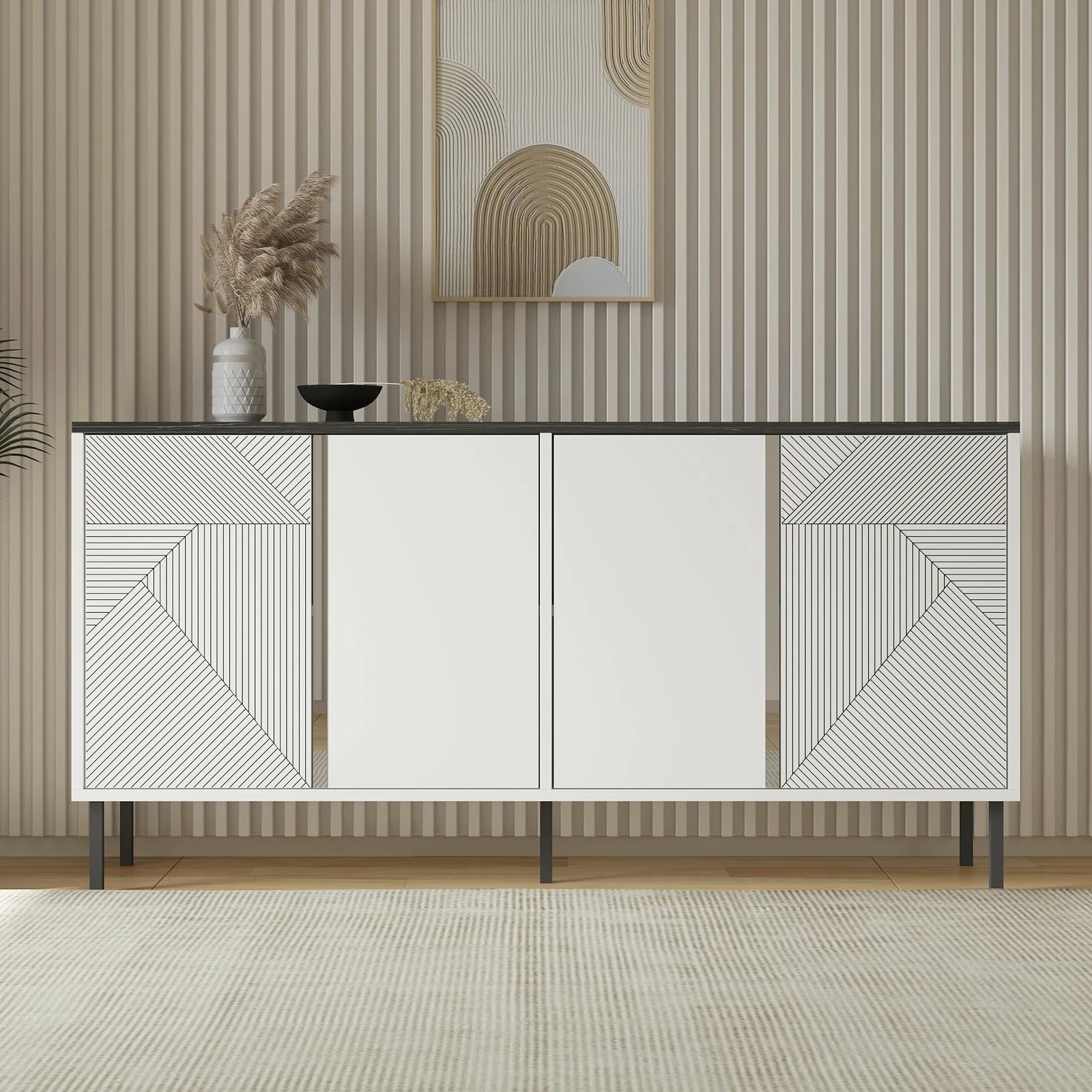 Konsol Skye Decor, e bardhë, Royal