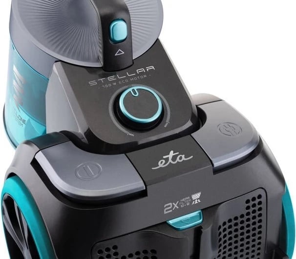 Fshesë me korrent ETA Stellar, 700W, pa qese, e zezë dhe turkeze Fshesë me korrent ETA Stellar, 700W, pa qese, e zezë dhe turkeze