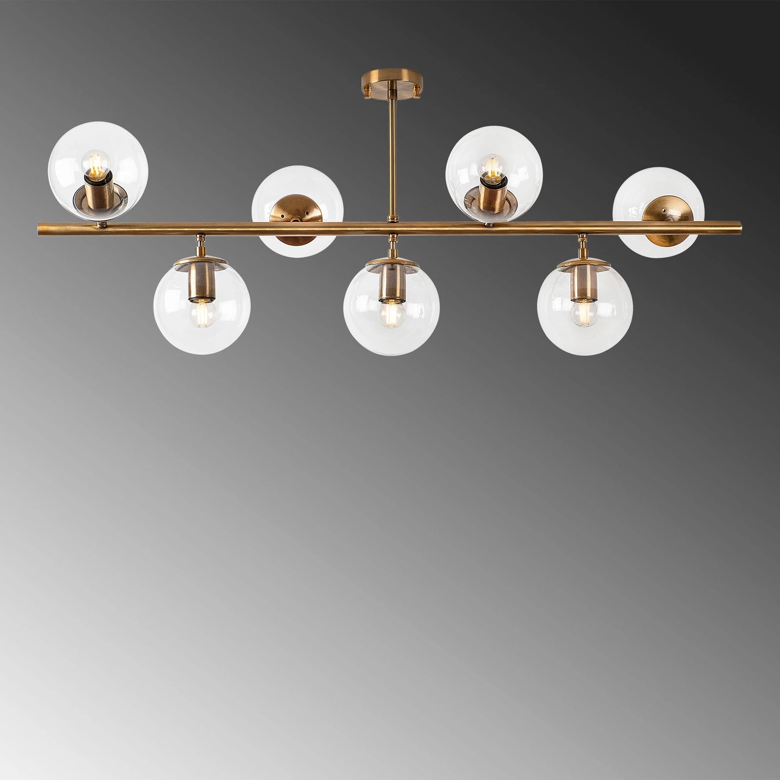 Llambë tavani vintage Opviq Fazli - 10541, ngjyrë bakri, 113x40x46cm