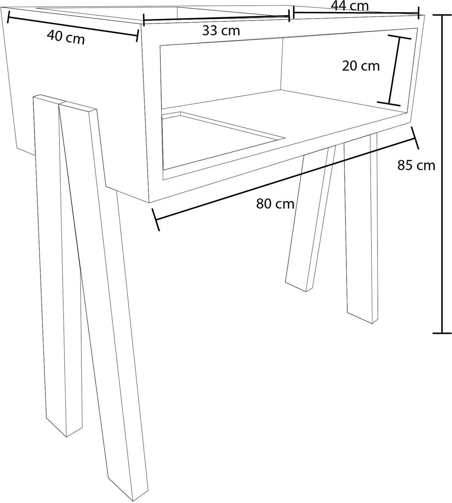 Mbajtëse për gramafon, Skye Decor, CPT2012-80, ngjyrë teak dhe e zezë