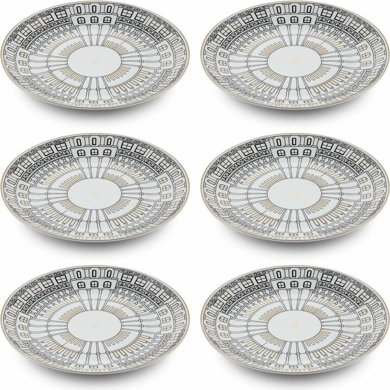 Set pjatash për ëmbëlsira (6 copë), Hermia, DNR0079