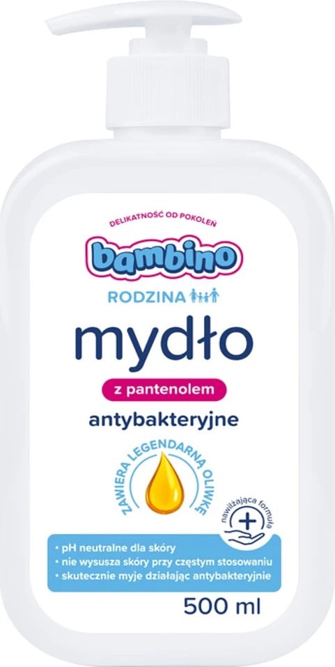 Sapun i lëngshëm antibakterial për duar Bambino Family 500ml