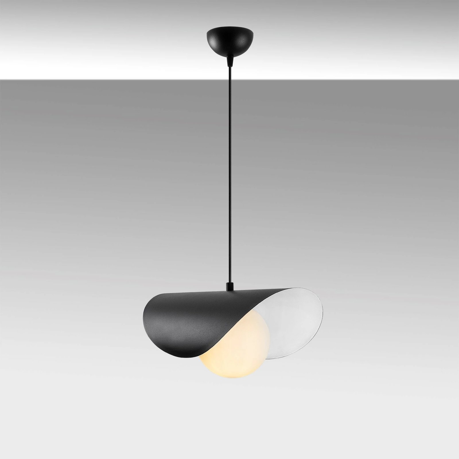 Llambë tavani Opviq, Camel 6, industriale, e zezë dhe e bardhë Llambë tavani Opviq, Camel 6, industriale, e zezë dhe e bardhë