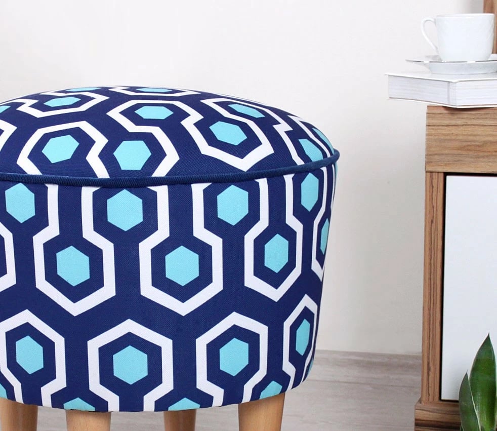 Puf Atelier del Sofa, Sky v2, blu e bardhë