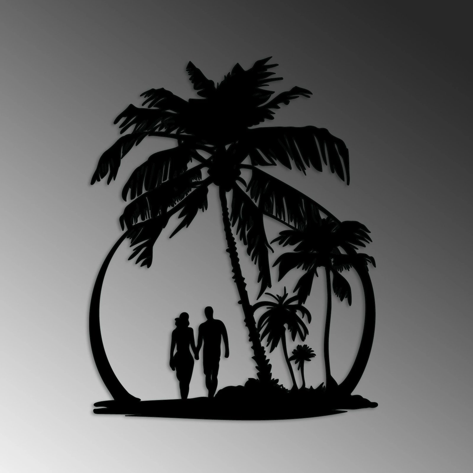 Aksesor dekorativ metalik për mur, Wallity, plazh