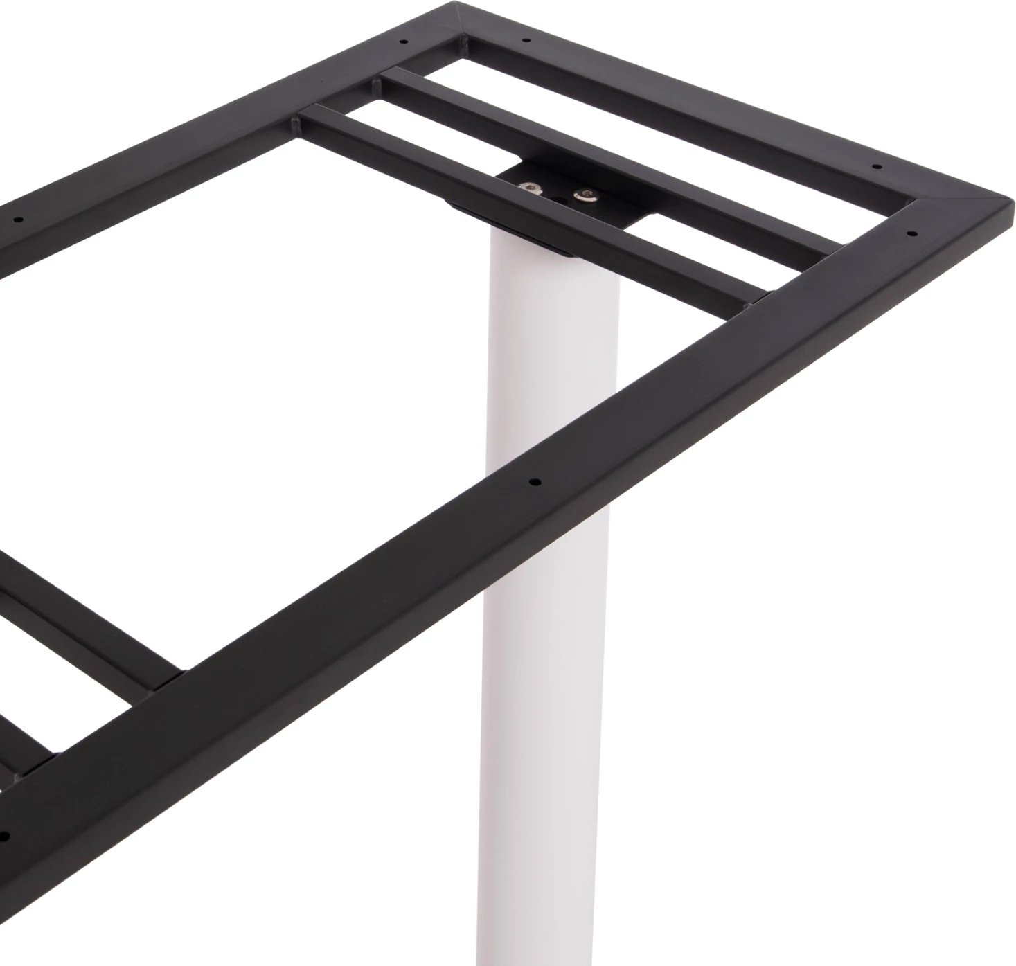 Bazë për tavolinë bar, dy këmbë, metal, ngjyrë e bardhë matte, 80x40x108 cm