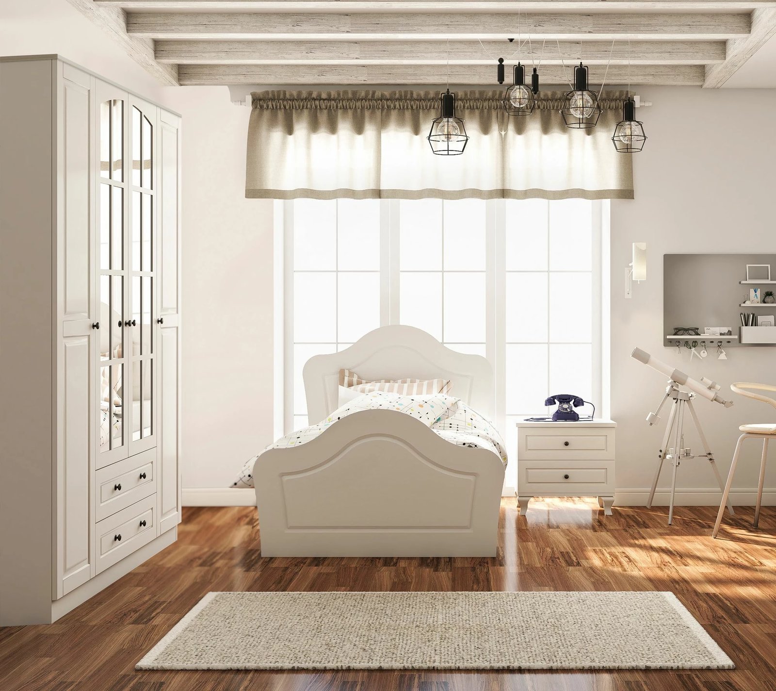 Set dhome për të rinj Skye Decor, ngjyrë e bardhë mat, RB-014
