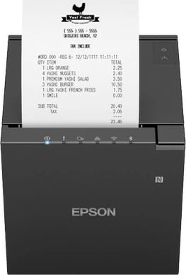 Printer POS Epson TM m30III, termik, lidhje Wi-Fi/Bluetooth/Ethernet/USB, i zi