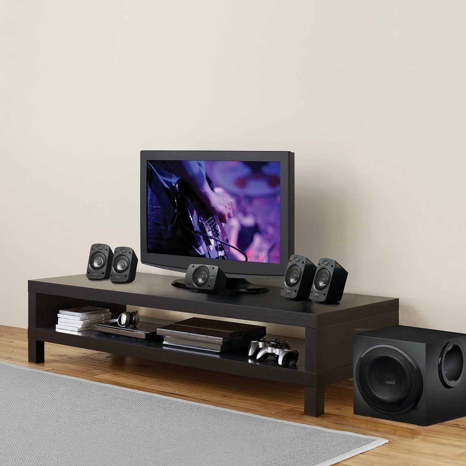 Bokse surround sound Logitech Z906, 5.1 kanale, 500 W, 1000 W, IR, të zeza Bokse surround sound Logitech Z906, 5.1 kanale, 500 W, 1000 W, IR, të zeza