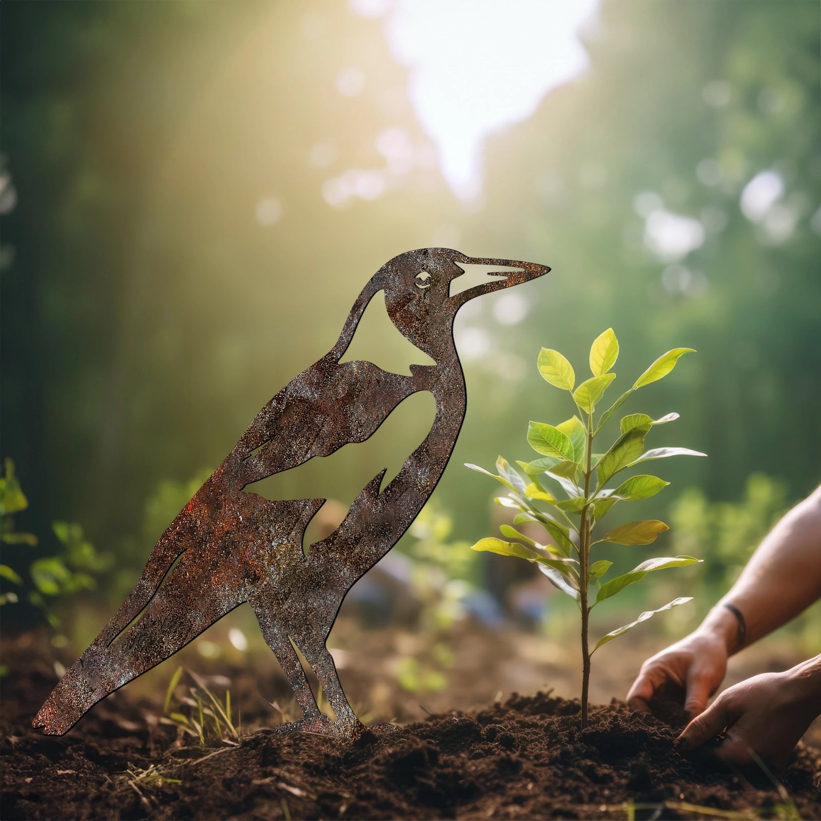 Objekt dekorativ për kopsht, Aberto Design, zog, A 02