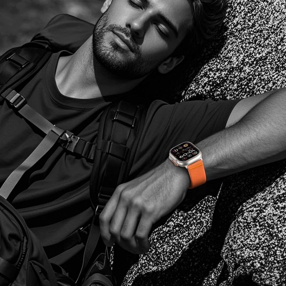 Rrip najloni për Apple Watch Tech-Protect Nylon Clasp, portokalli