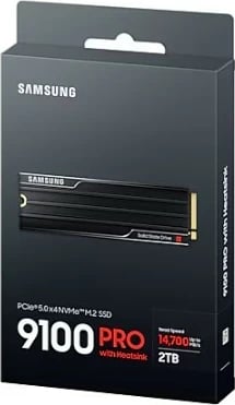SSD Samsung 9100 PRO MZ-VAP2T0CW, 2TB, M.2 2280, PCIe 5.0, me heatsink, Zi SSD Samsung 9100 PRO MZ-VAP2T0CW, 2TB, M.2 2280, PCIe 5.0, me heatsink, Zi