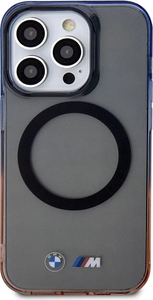 Mbështjellës BMW Gradient Bumper MagSafe për iPhone 14 Pro 6.1", gri/portokalli/blu