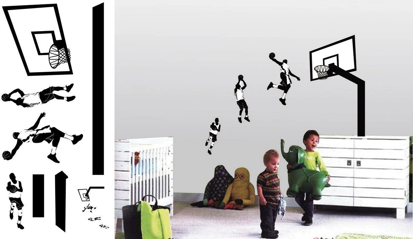 Stickerë muri NEXT 30x60cm "basketball"