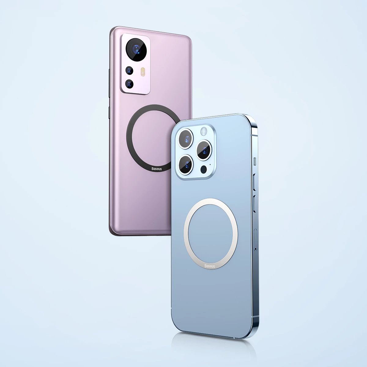 Unaza magnetike Baseus Halo Series PCCH000001, për celular, 2 copë, e zezë