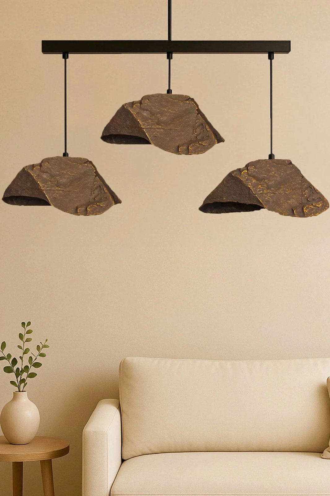 Llambë tavani Opviq, BK190, trup metalik, kapak beton karboni, ngjyrë e zezë dhe kafe